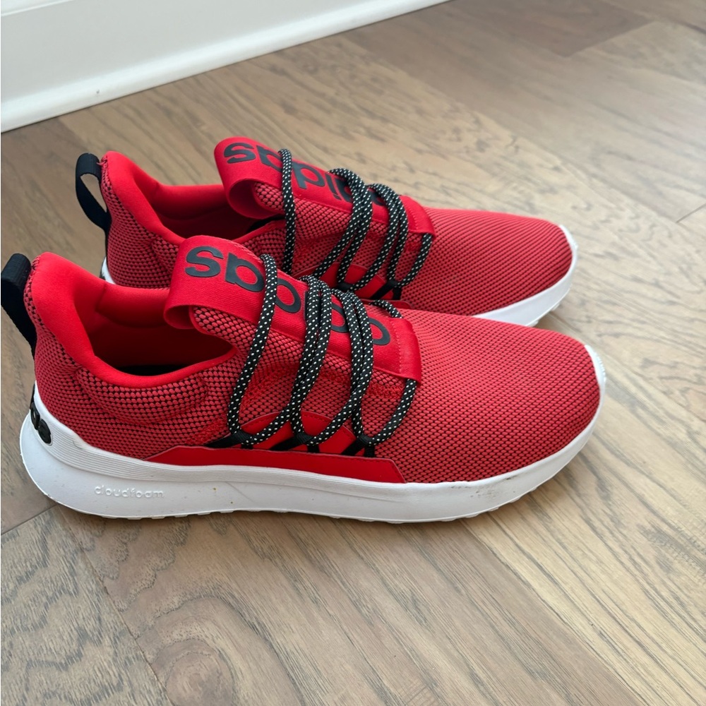 Adidas Red Men’s Sneakers with Cloudfoam